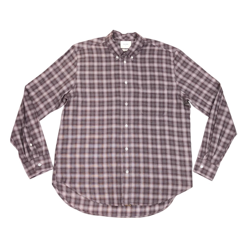 Billy Reid Standard Fit Plaid Button Down Long Sleeve Shirt Men's Large Cotton
